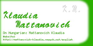 klaudia mattanovich business card